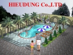 Phối cảnh hồ bơi Bến cát BÌnh Dương